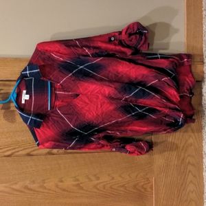 Plaid, pull over shirt